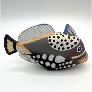 Clown Triggerfish Handcrafted Fish Decor Nautical Decor Marine Beach House Ocean